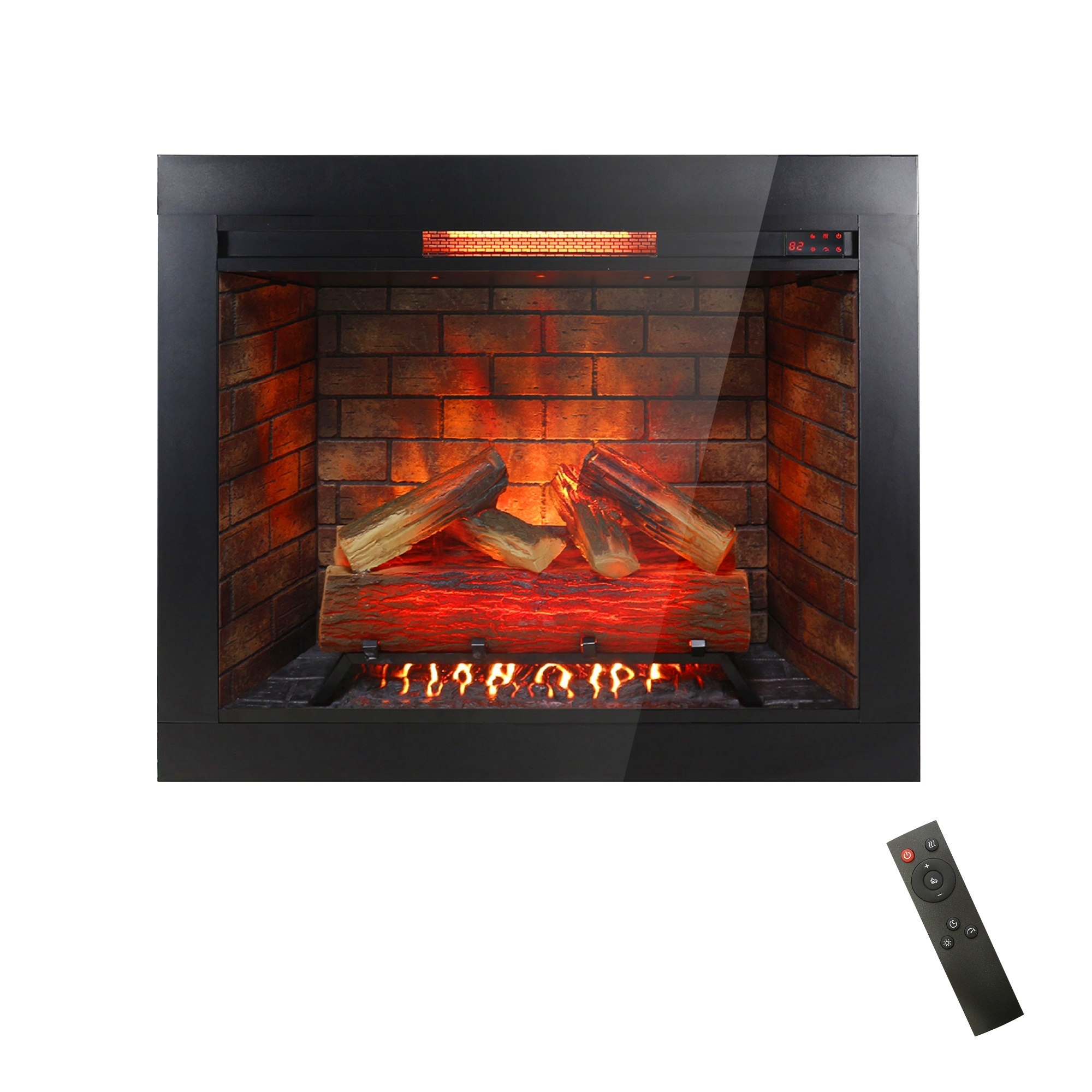 EdenDirect Infrared Electric Fireplace — 33in., Removable Trim Kit, Touch Panel, Smokeless, Fire Crackling Sound, Model# NTEP252988
